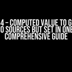 VueJS 3.4 – Computed value to get from two sources but set in one: A Comprehensive Guide